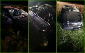 FOTO // TRAGEDIE la Drochia. Șoferul unui BMW a murit, iar alte două persoane au ajuns la spital din cauza vitezei excesive